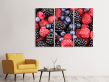Laden Sie das Bild in den Galerie-Viewer, Leinwandbild 3-teilig Fruchtige Beeren