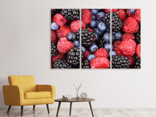 Laden Sie das Bild in den Galerie-Viewer, Leinwandbild 3-teilig Fruchtige Beeren
