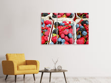 Laden Sie das Bild in den Galerie-Viewer, Leinwandbild 3-teilig Schalen mit Beeren