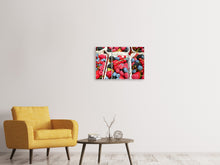 Laden Sie das Bild in den Galerie-Viewer, Leinwandbild 3-teilig Schalen mit Beeren