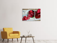 Laden Sie das Bild in den Galerie-Viewer, Leinwandbild 3-teilig Frische Himbeeren