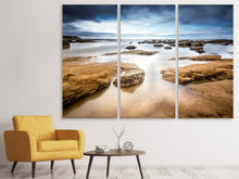 Laden Sie das Bild in den Galerie-Viewer, Leinwandbild 3-teilig Mystische Stimmung am Meer