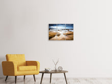 Laden Sie das Bild in den Galerie-Viewer, Leinwandbild 3-teilig Mystische Stimmung am Meer