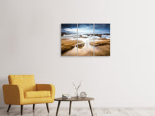 Laden Sie das Bild in den Galerie-Viewer, Leinwandbild 3-teilig Mystische Stimmung am Meer