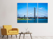 Laden Sie das Bild in den Galerie-Viewer, Leinwandbild 3-teilig Düsseldorf am Rhein