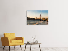 Laden Sie das Bild in den Galerie-Viewer, Leinwandbild 3-teilig An der Golden Gate Brücke