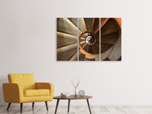 Laden Sie das Bild in den Galerie-Viewer, Leinwandbild 3-teilig Imposantes Treppenhaus