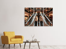 Laden Sie das Bild in den Galerie-Viewer, Leinwandbild 3-teilig Rolltreppe im Einkaufszentrum