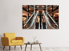 Laden Sie das Bild in den Galerie-Viewer, Leinwandbild 3-teilig Rolltreppe im Einkaufszentrum