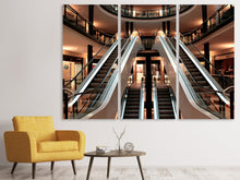 Laden Sie das Bild in den Galerie-Viewer, Leinwandbild 3-teilig Rolltreppe im Einkaufszentrum