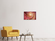 Laden Sie das Bild in den Galerie-Viewer, Leinwandbild 3-teilig Wendeltreppe in pink