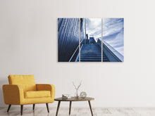 Laden Sie das Bild in den Galerie-Viewer, Leinwandbild 3-teilig Steile Treppe