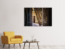 Laden Sie das Bild in den Galerie-Viewer, Leinwandbild 3-teilig Alte Treppe