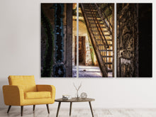 Laden Sie das Bild in den Galerie-Viewer, Leinwandbild 3-teilig Alte Treppe