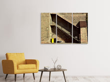 Laden Sie das Bild in den Galerie-Viewer, Leinwandbild 3-teilig Die Burg Treppe