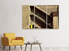 Laden Sie das Bild in den Galerie-Viewer, Leinwandbild 3-teilig Die Burg Treppe