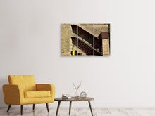 Laden Sie das Bild in den Galerie-Viewer, Leinwandbild 3-teilig Die Burg Treppe