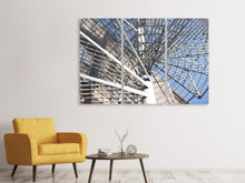 Laden Sie das Bild in den Galerie-Viewer, Leinwandbild 3-teilig Wendeltreppe aus Metall
