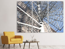 Laden Sie das Bild in den Galerie-Viewer, Leinwandbild 3-teilig Wendeltreppe aus Metall