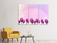 Laden Sie das Bild in den Galerie-Viewer, Leinwandbild 3-teilig Süsse Tulpen