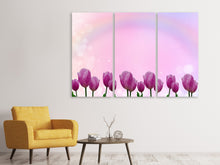 Laden Sie das Bild in den Galerie-Viewer, Leinwandbild 3-teilig Süsse Tulpen