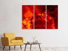 Laden Sie das Bild in den Galerie-Viewer, Leinwandbild 3-teilig Roter Sternenhimmel