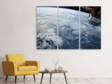 Laden Sie das Bild in den Galerie-Viewer, Leinwandbild 3-teilig Satelliten Bild