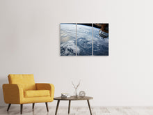 Laden Sie das Bild in den Galerie-Viewer, Leinwandbild 3-teilig Satelliten Bild