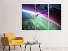 Laden Sie das Bild in den Galerie-Viewer, Leinwandbild 3-teilig Spektakuläres Satelliten Bild