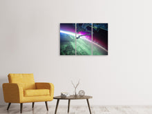 Laden Sie das Bild in den Galerie-Viewer, Leinwandbild 3-teilig Spektakuläres Satelliten Bild