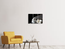 Laden Sie das Bild in den Galerie-Viewer, Leinwandbild 3-teilig Astronaut bei der Arbeit