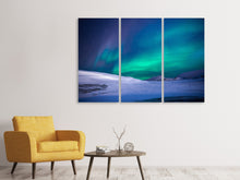Laden Sie das Bild in den Galerie-Viewer, Leinwandbild 3-teilig Das Polarlicht