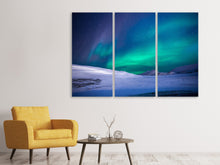 Laden Sie das Bild in den Galerie-Viewer, Leinwandbild 3-teilig Das Polarlicht