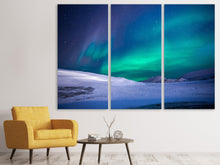 Laden Sie das Bild in den Galerie-Viewer, Leinwandbild 3-teilig Das Polarlicht