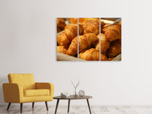 Laden Sie das Bild in den Galerie-Viewer, Leinwandbild 3-teilig Frische Croissants