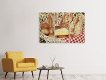 Laden Sie das Bild in den Galerie-Viewer, Leinwandbild 3-teilig Picknick Brotkorb