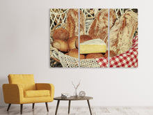 Laden Sie das Bild in den Galerie-Viewer, Leinwandbild 3-teilig Picknick Brotkorb