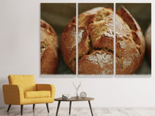 Laden Sie das Bild in den Galerie-Viewer, Leinwandbild 3-teilig XXL Roggenbrötchen