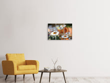 Laden Sie das Bild in den Galerie-Viewer, Leinwandbild 3-teilig Margeriten XL