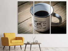 Laden Sie das Bild in den Galerie-Viewer, Leinwandbild 3-teilig Kaffee King