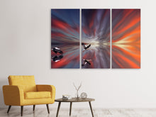 Laden Sie das Bild in den Galerie-Viewer, Leinwandbild 3-teilig Die Störche