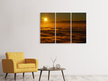 Laden Sie das Bild in den Galerie-Viewer, Leinwandbild 3-teilig Sonnenaufgang in der Natur