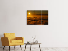 Laden Sie das Bild in den Galerie-Viewer, Leinwandbild 3-teilig Sonnenaufgang in der Natur