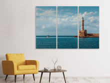 Laden Sie das Bild in den Galerie-Viewer, Leinwandbild 3-teilig Alter Leuchtturm