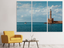 Laden Sie das Bild in den Galerie-Viewer, Leinwandbild 3-teilig Alter Leuchtturm