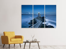Laden Sie das Bild in den Galerie-Viewer, Leinwandbild 3-teilig Der Weg zum Leuchtturm