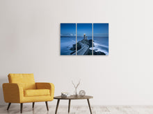 Laden Sie das Bild in den Galerie-Viewer, Leinwandbild 3-teilig Der Weg zum Leuchtturm