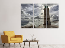 Laden Sie das Bild in den Galerie-Viewer, Leinwandbild 3-teilig Der Leuchtturm in Marseille