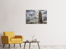 Laden Sie das Bild in den Galerie-Viewer, Leinwandbild 3-teilig Der Leuchtturm in Marseille