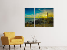 Laden Sie das Bild in den Galerie-Viewer, Leinwandbild 3-teilig Leuchtturm in Portland